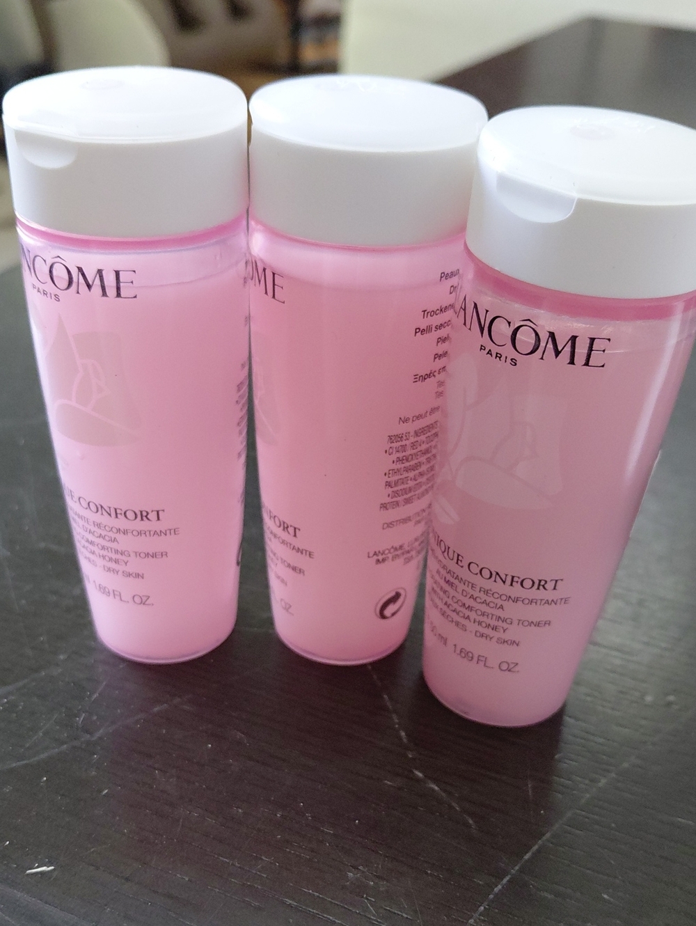 Set of 3 Lancome Tonique Confort Soothing Toner in Pink